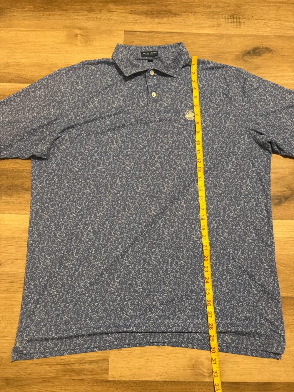 Peter Millar Summer Comfort Essex County Manchester Polo Shirt Mens XL Blue